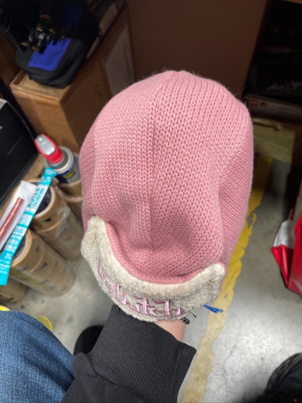 VTG Von Dutch Trapper Hat Pilot Aviator Fur Lined Beanie Women’s RARE - Picture 6 of 10